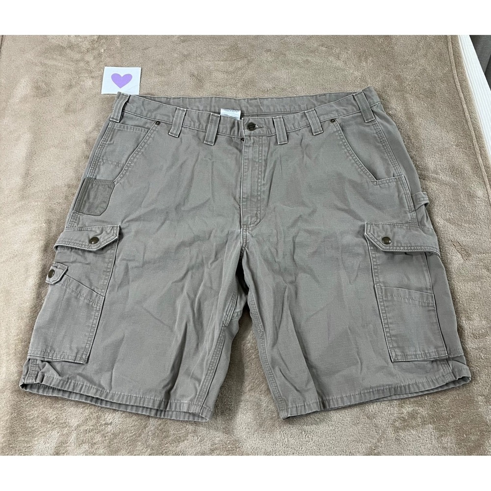 Vintage Carhartt Shorts Men's 44(42) Beige Cargo Ripstop Canvas B357 DES